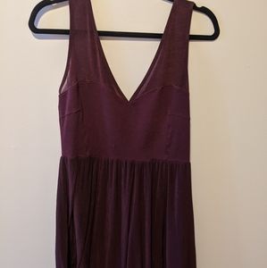 Burgundy H&M V-neck Dress